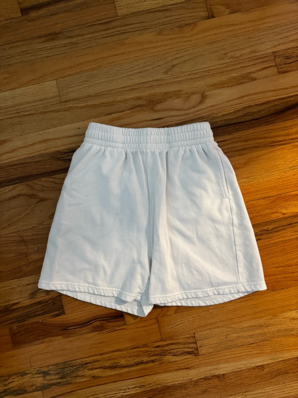 White High Waist Sweatshorts